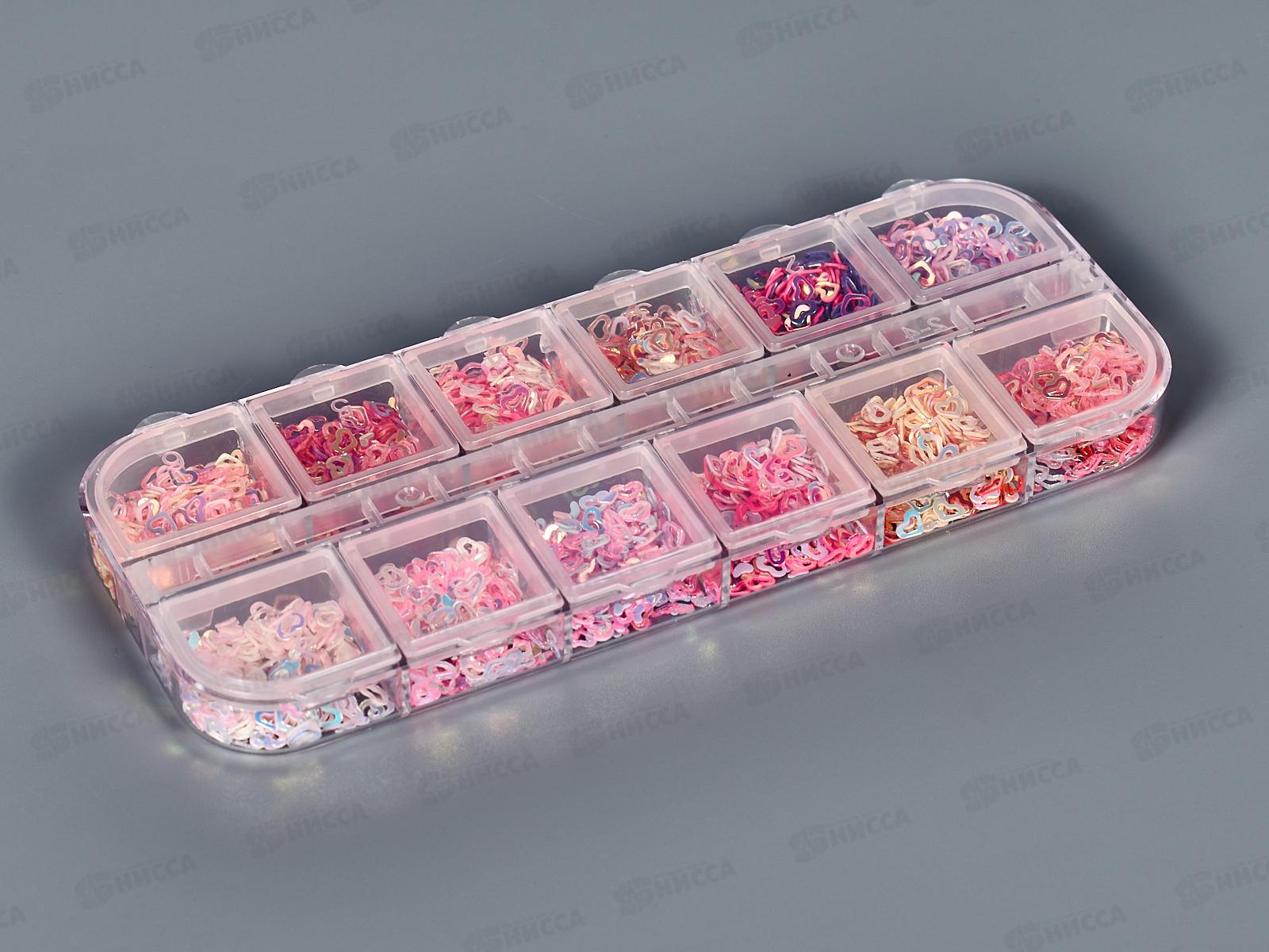 Набор конфетти декоративный12цв. М-10036*12