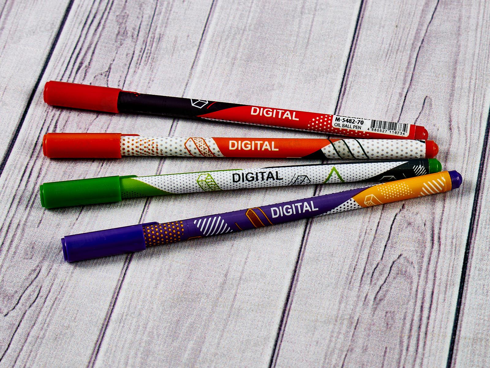 Ручка масляная  MAZARI Digital синяя,0,7, M-5482-70*12/600/2400