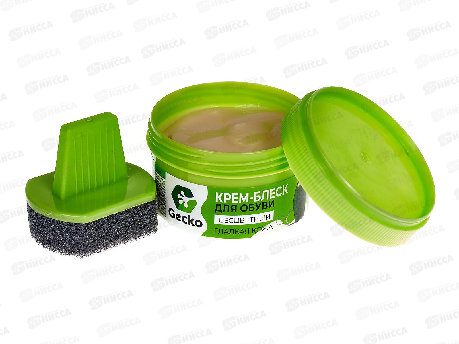 Gecko Крем-блеск для обуви Бесцветная 60мл *48