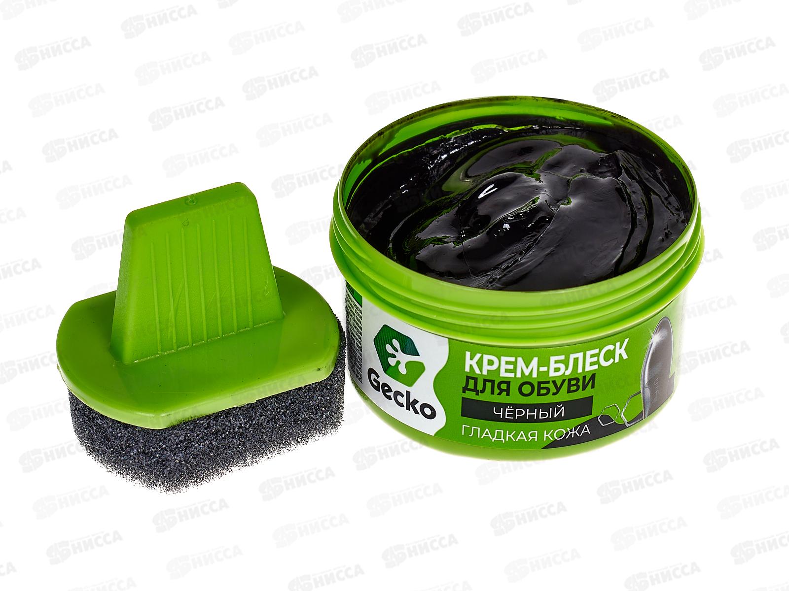 Gecko Крем-блеск для обуви Черный 60мл *48