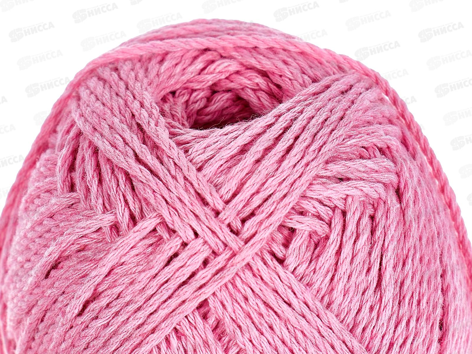 Пряжа Мягкий хлопок/нейлон 100гр 220м розовый 056