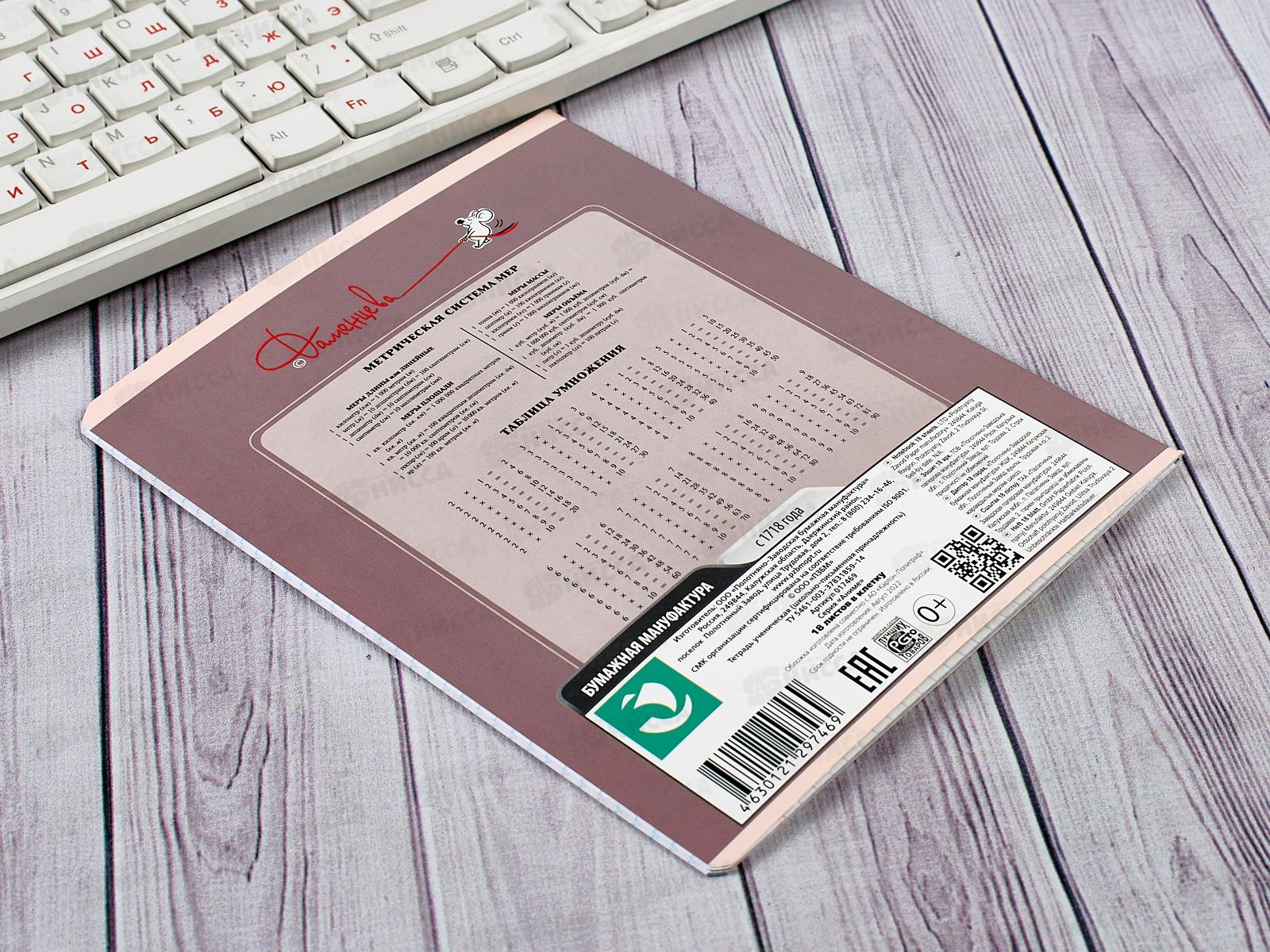 Тетрадь 18листов клетка ПЗБМ Аниме 017469*20/100