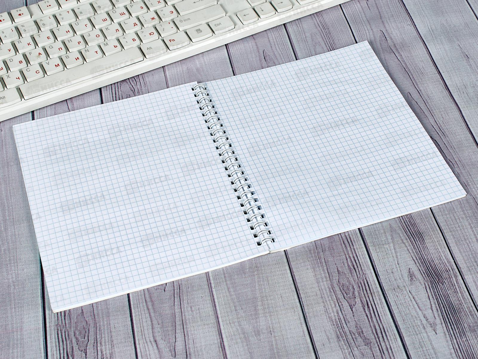 Тетрадь 48листов клетка ПЛН Travel Леттеринг, УФ-лак, мет.греб., 3108-48 *30