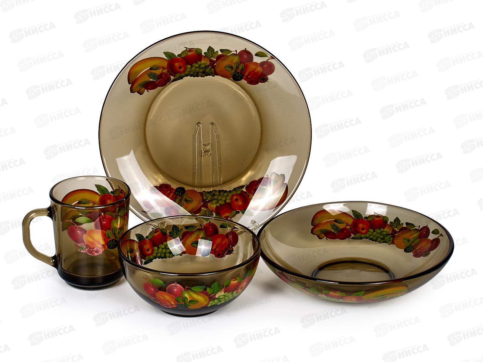 Набор столовый 24пр &quotБанановый микс&quot дымка 62157 *1