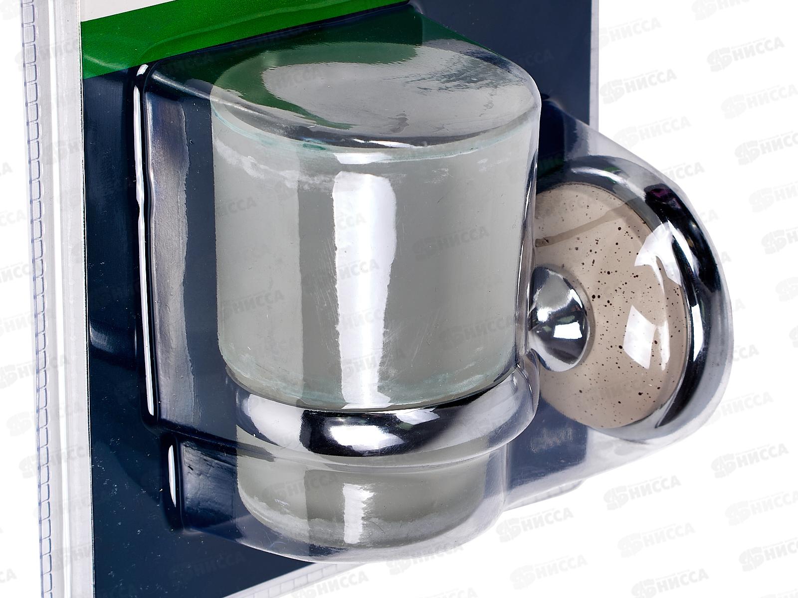 Держатель + стакан хром/серый, E3106   *24
