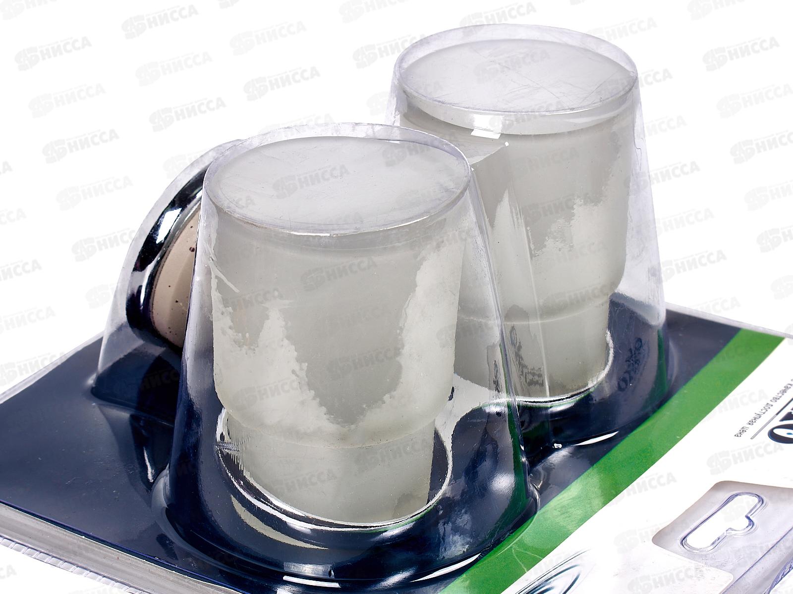 Держатель + 2 стакана хром/серый, E3108   *16