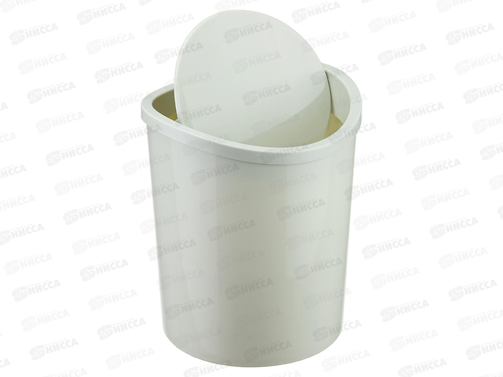 Контейнер для мусора 1,6л настольный Белый ротанг М2490 *24