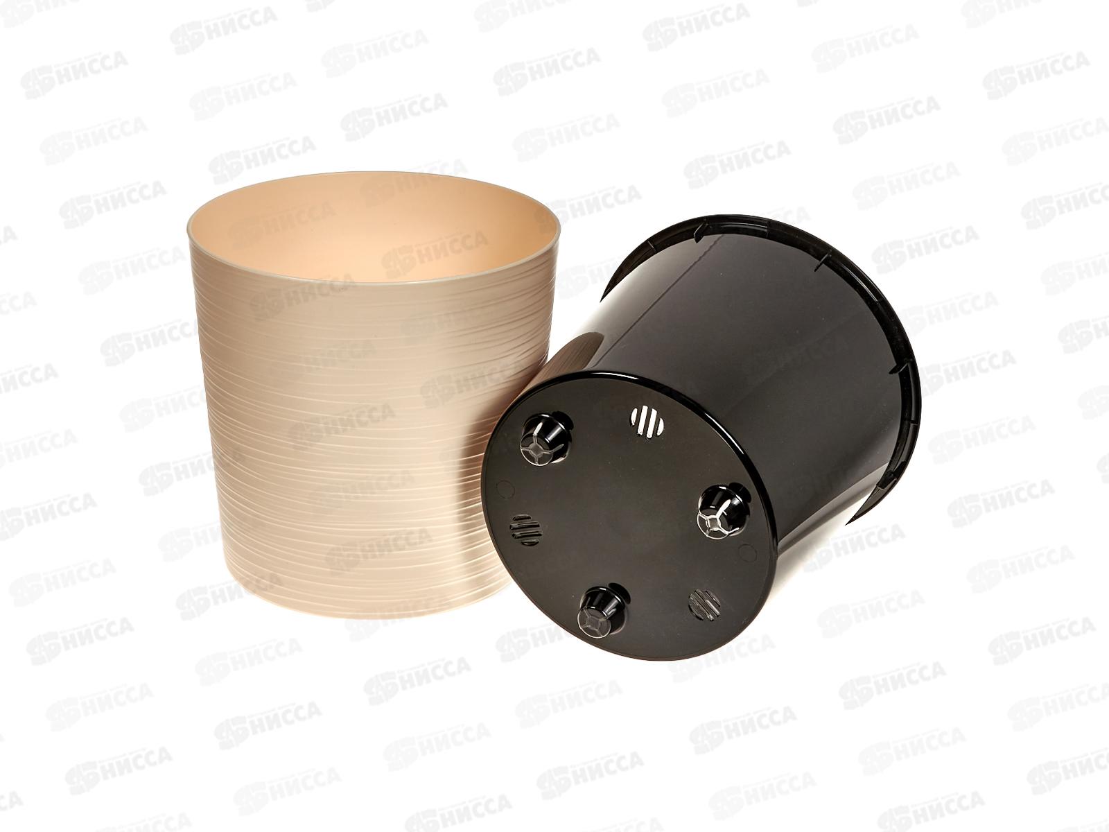 Горшок для цветов Вега 5,2л Ванильный (с вкладкой)  *8