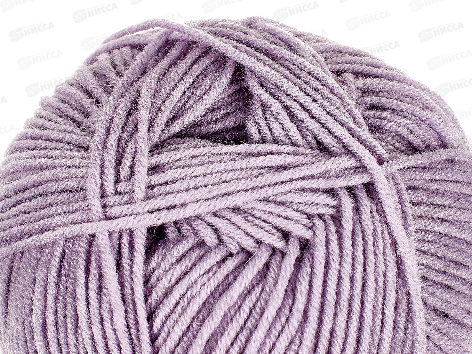 Пряжа Перспективная 178 Светло-сиреневый 100г 270м  шерсть50% акрил50%