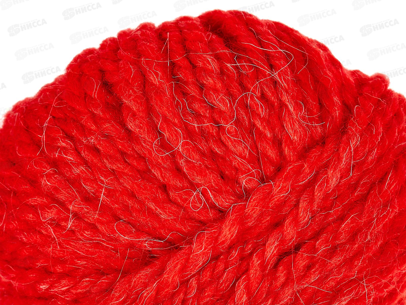 Пряжа Северная 88 красный мак 50г50м  ангора30% шерсть30% акрил40%