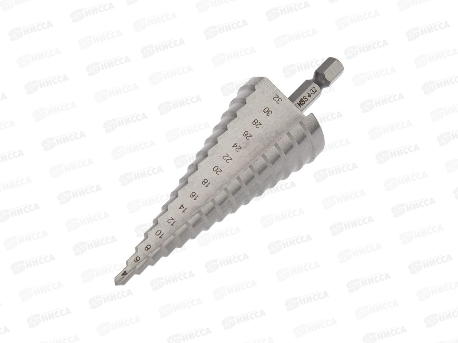 Сверло ступенчатое по металлу 4.0-32.0мм 102мм, KR-12-6603 *20