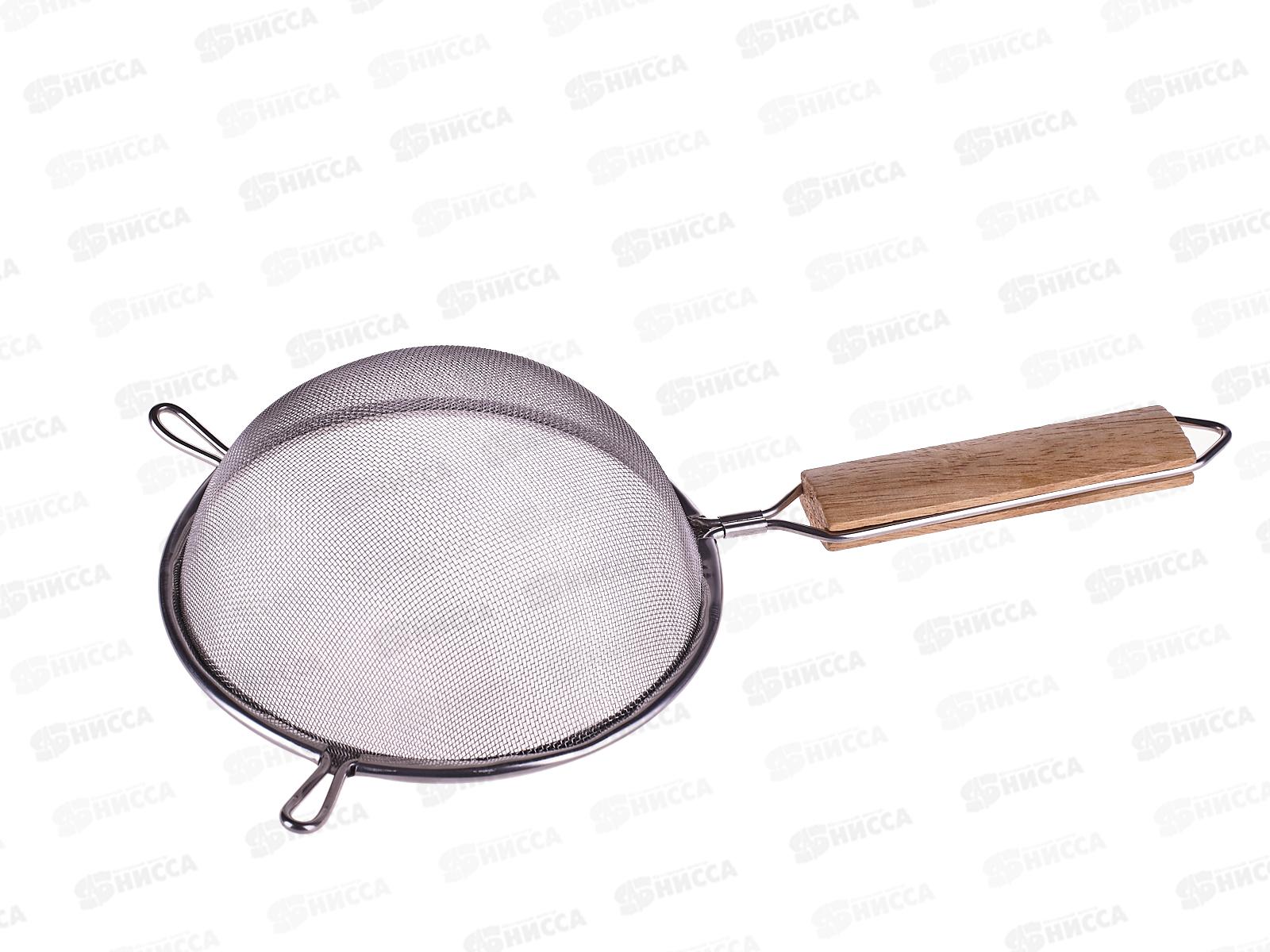 Сито 14,0см нержавеющая сталь с деревянной ручкой AST-005-СДР-14