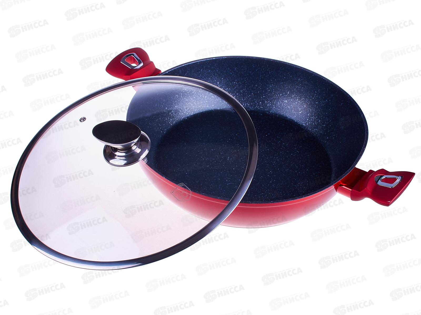 Сковорода с крышкой 32см, ВН-1264 Burgundy Metallic Line