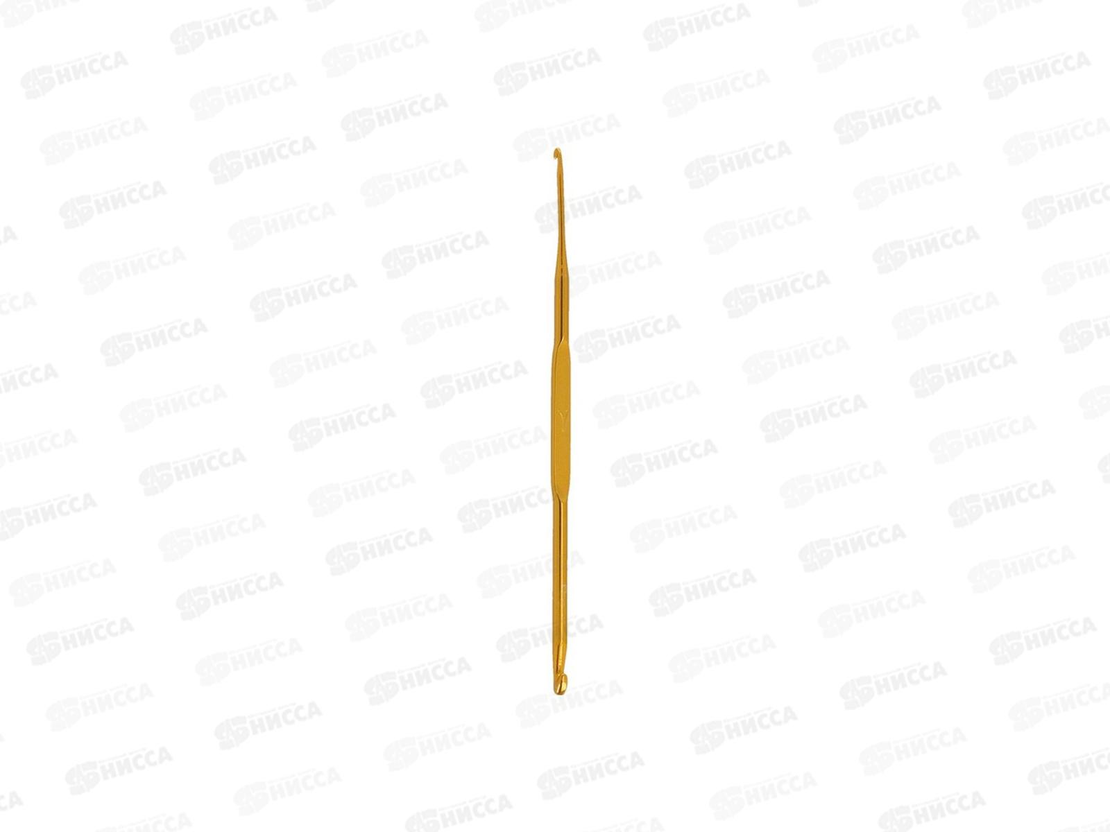 Крючок для вязания &quotGamma&quot HD двухсторонний алюминевый d 2.0-4.0мм 13см в чехле