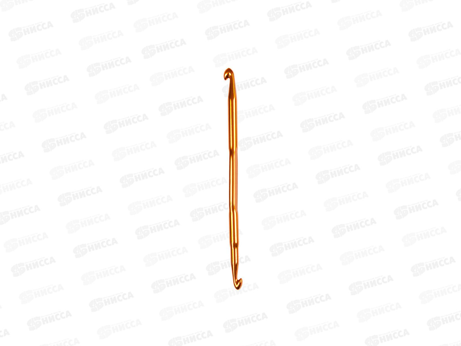 Крючок для вязания &quotGamma&quot HD двухсторонний  алюминевый d 5.0-6.0мм 13см в чехле