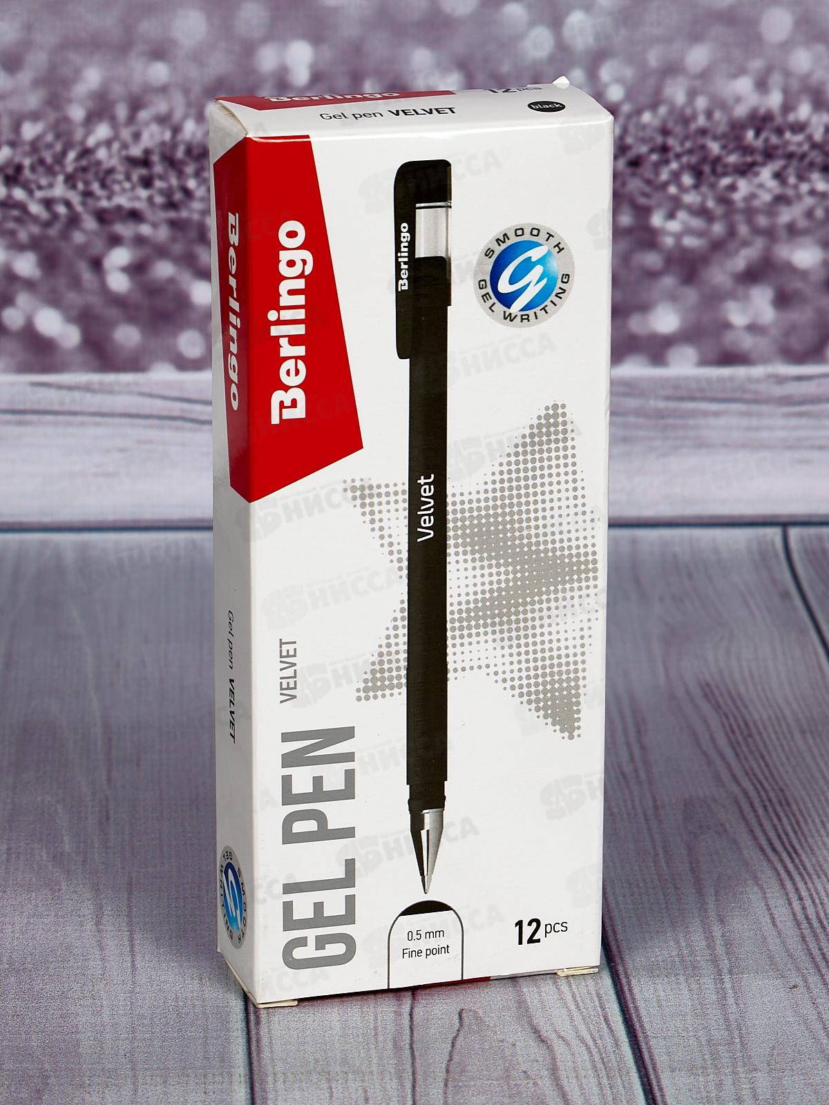 Ручка гелевая  Berlingo velvet черная, CGp_50125*12