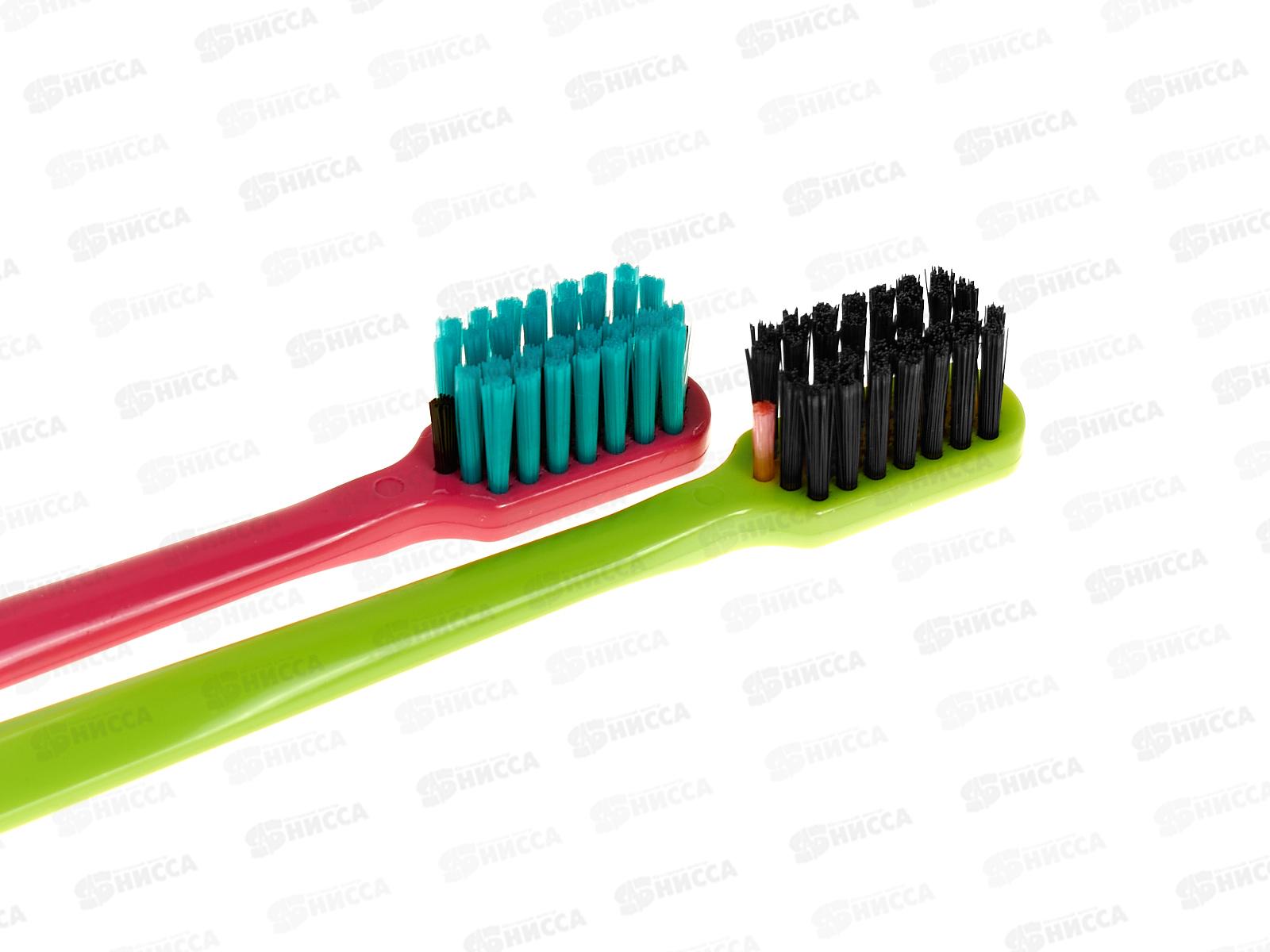 Зубная щетка Медик биоразлагаемая брекет систем 2шт средняя зелено+розовый *20