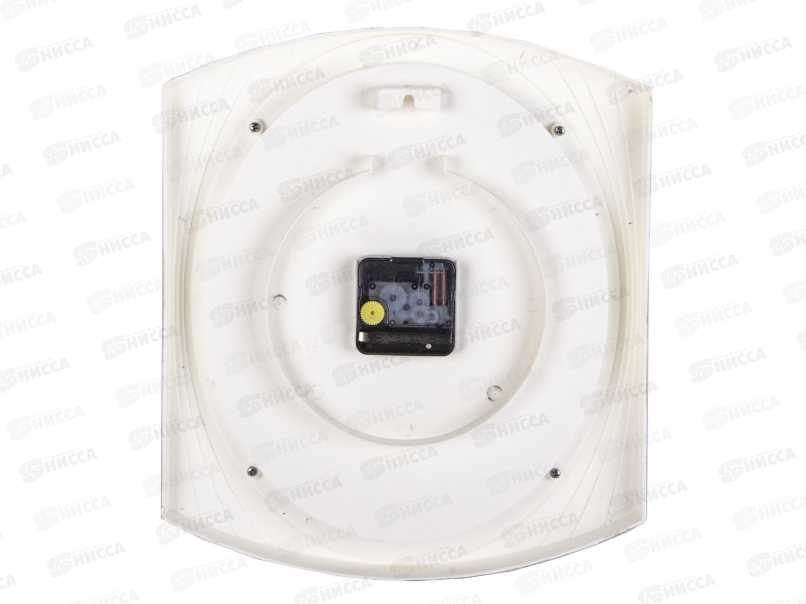 Часы настенные &quot21 Век&quot 2832-002 Прямоугольные. Корпус белый с золотым. Рубин