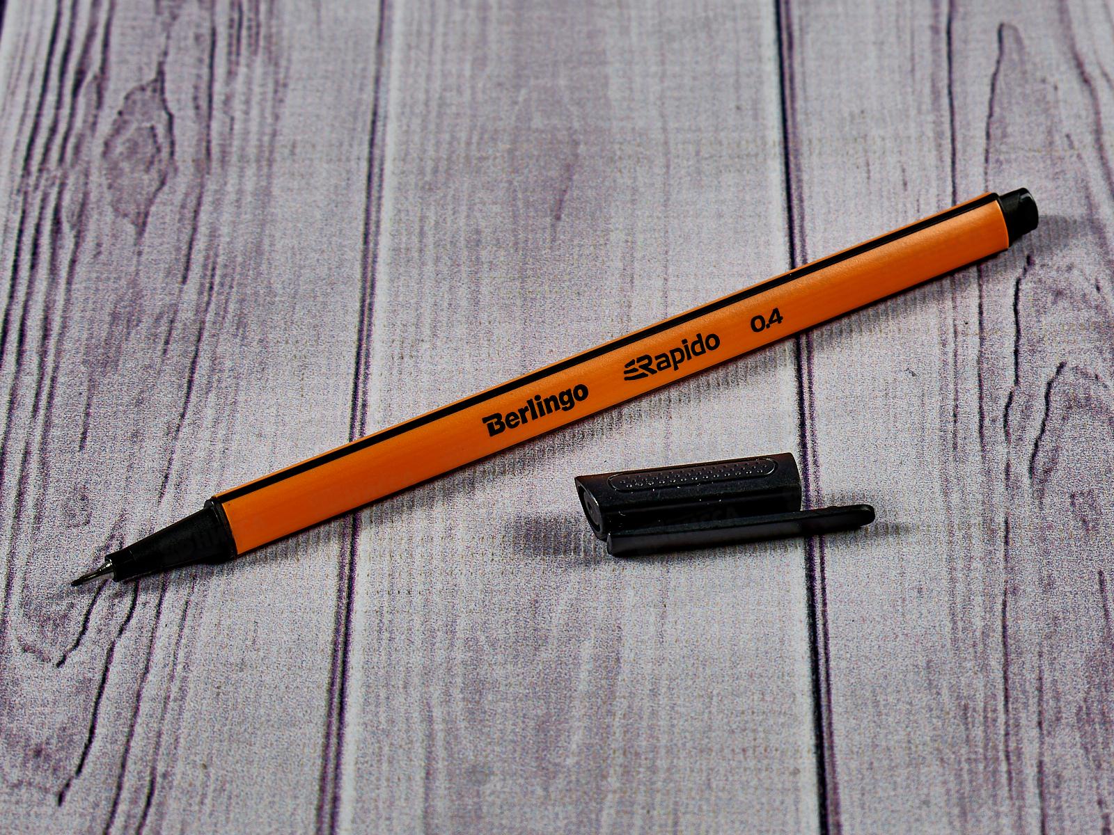 Ручка капиллярная  Berlingo Rapido черная, 40100*12