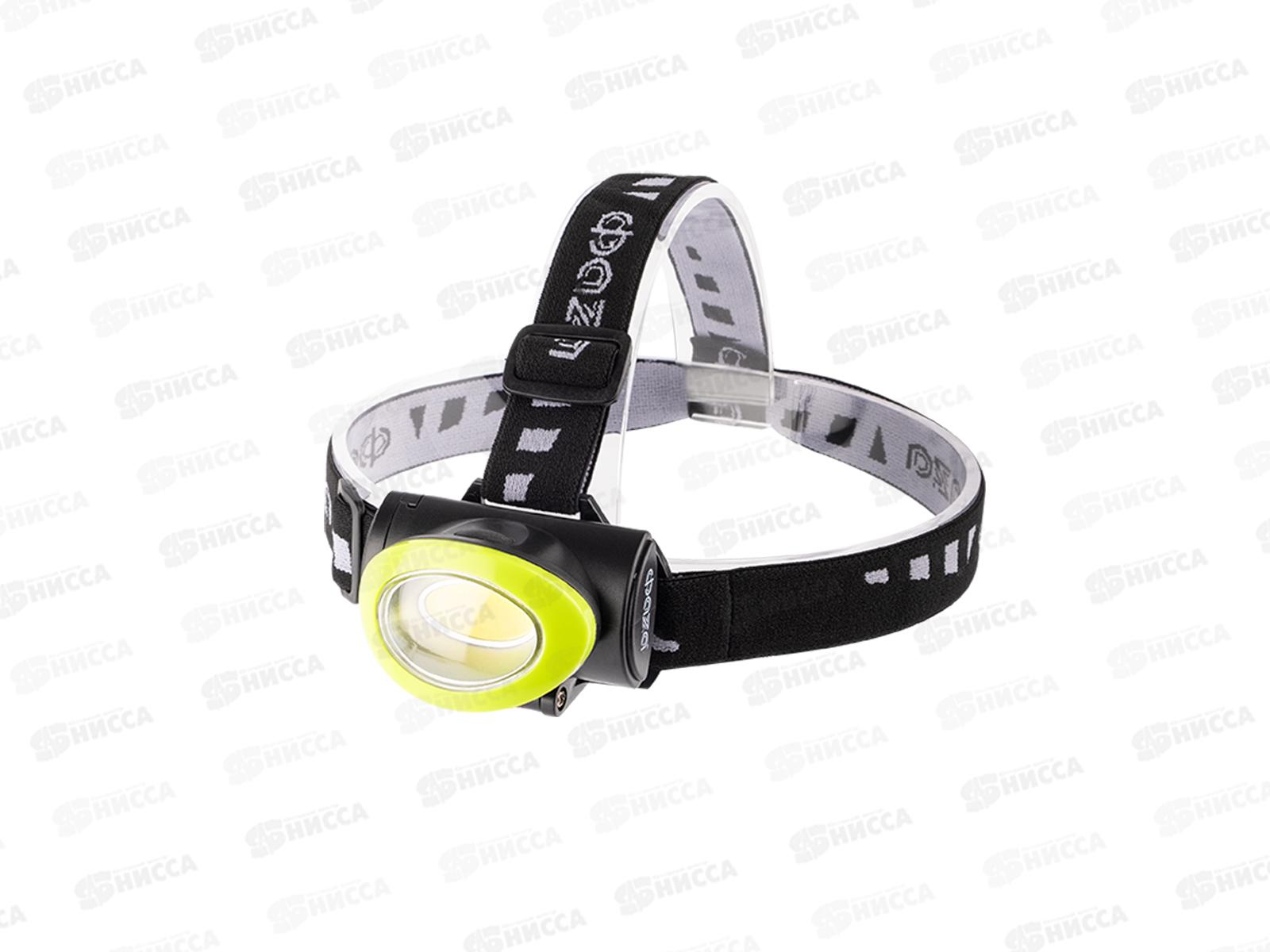 Фонарь ФАZA налобный, светодиодный, зеленый, H5-L3W-gn *12/48