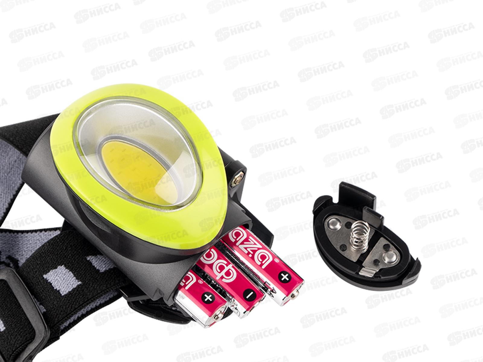 Фонарь ФАZA налобный, светодиодный, зеленый, H5-L3W-gn *12/48