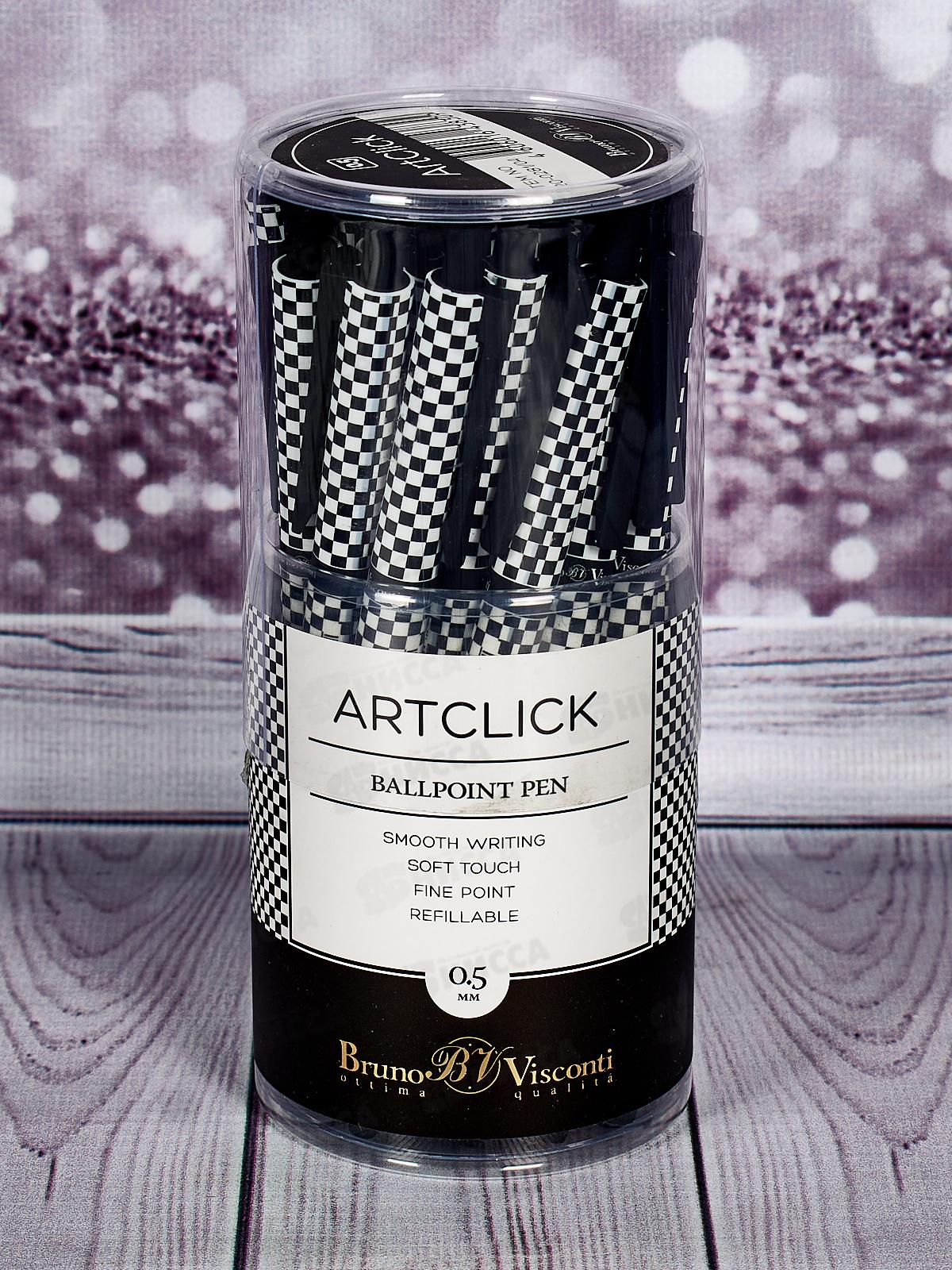 Ручка шариковая  ArtClick Шашечки ,синяя,20-0281/04*24