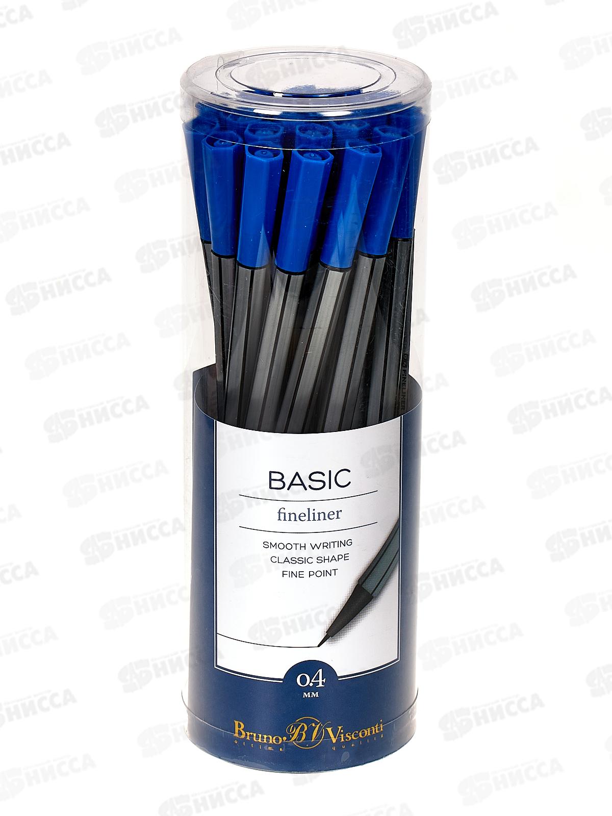 Ручка капиллярная  Basic 0.4 син,36-0008*24