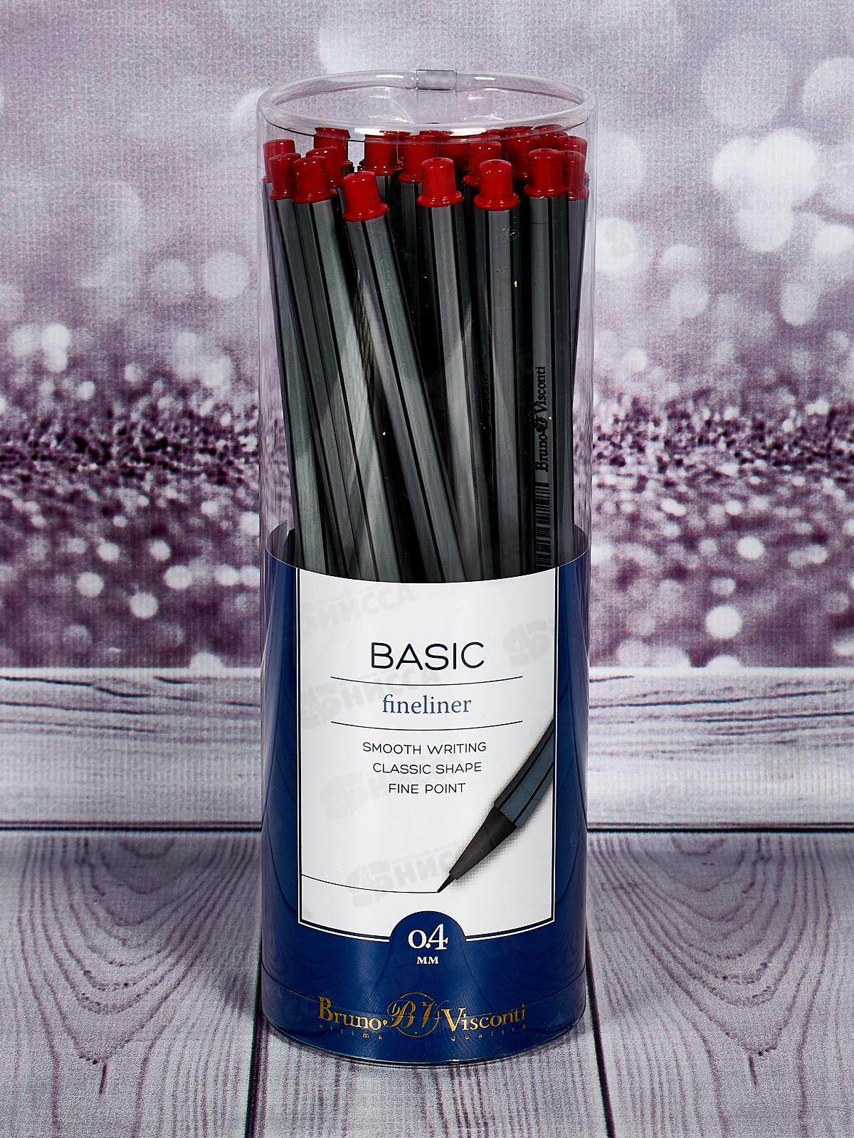 Ручка капиллярная Basic 0.4 красная,36-0009*50