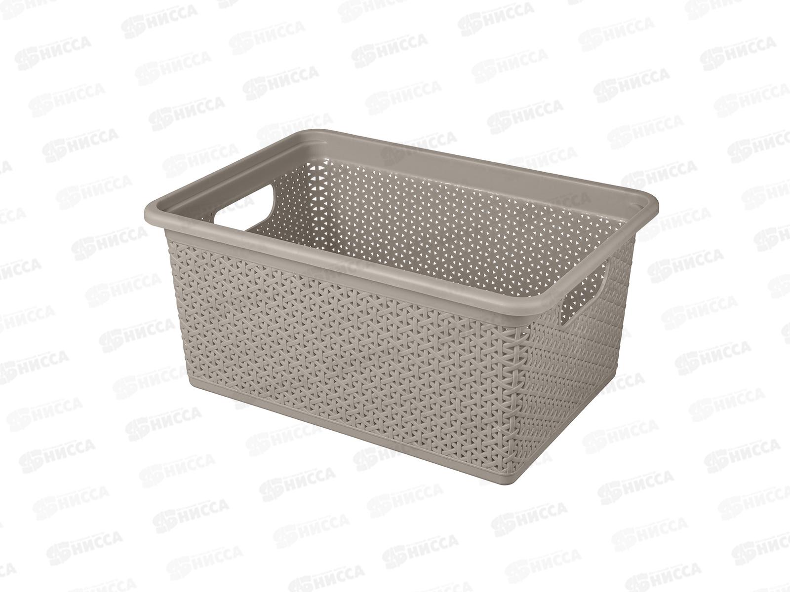 Корзина 15л &quotWenge&quot 398*273*177мм с крышкой серый 221305935/04