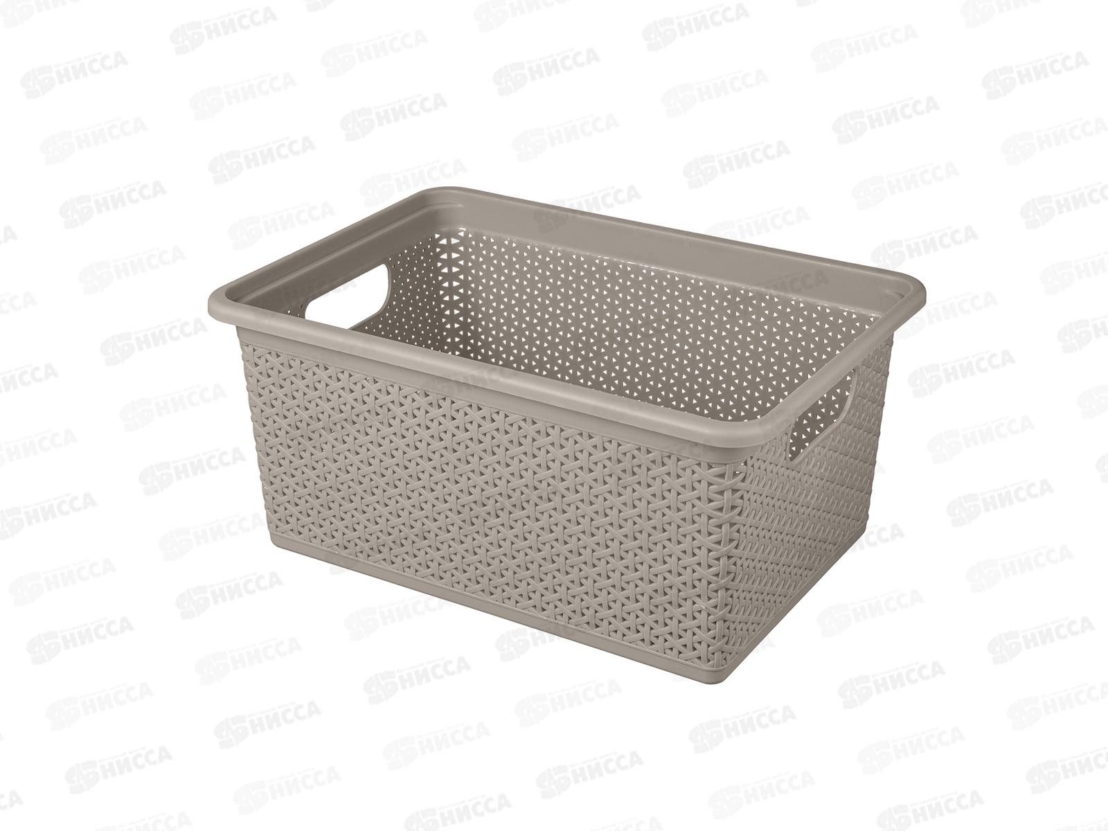 Корзина 20л &quotWenge&quot 430*300*200мм с крышкой серый 221306035/04