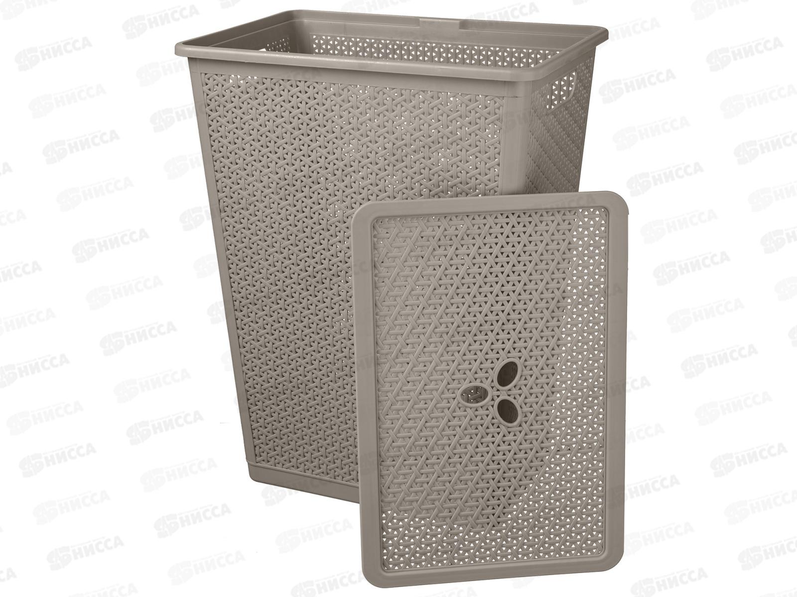 Корзина 48л для белья &quotWenge&quot 427*295*562мм серый 221307035/04