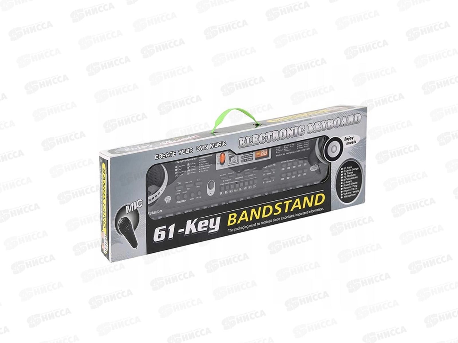 Синтезатор MQ-6106 с микрофоном, 61кл, LED дисплей в/к  гб  *4