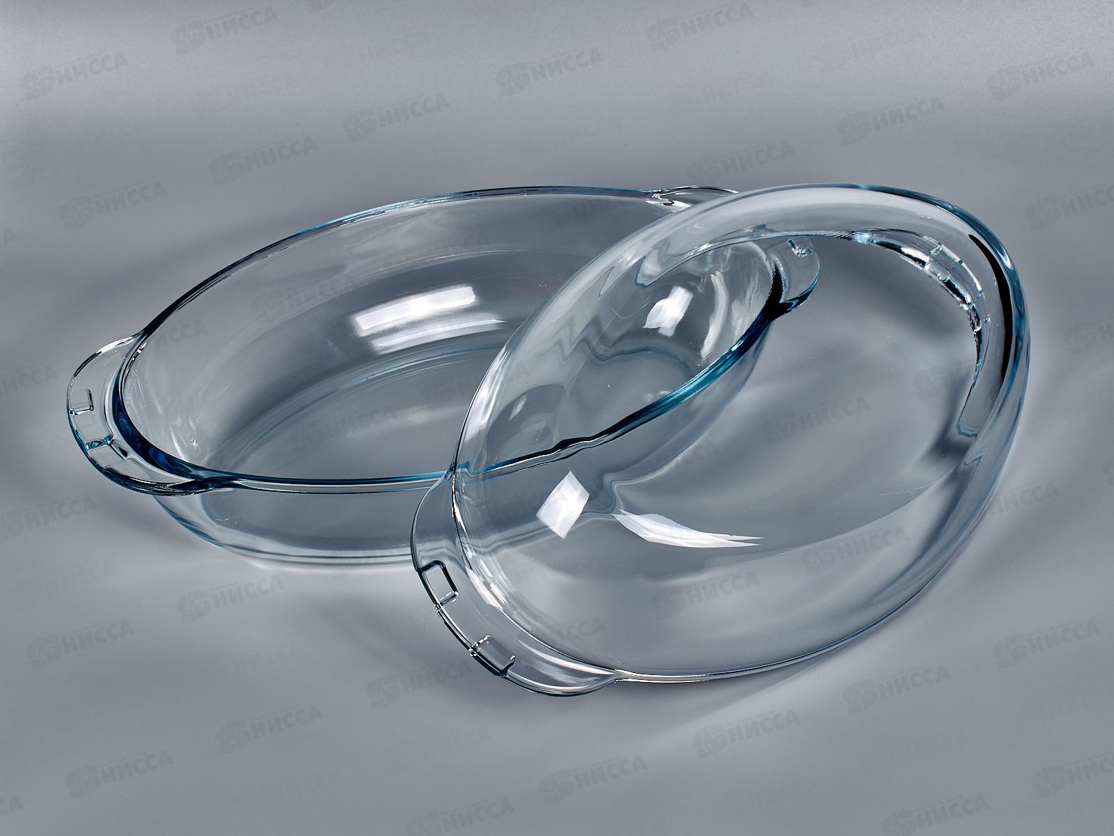 Посуда для СВЧ Утятница овальная с крышкой 2л 33,5*19*12см 59022 *4  (для запекания)