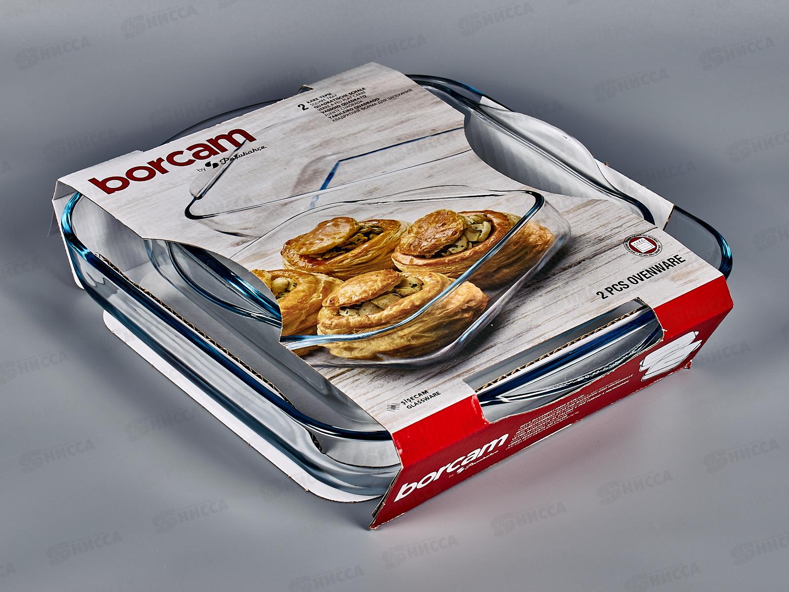 Набор посуды для СВЧ 2пр квадратная форма без крышкек 3+1,6л 159028 *4 (для запекания)