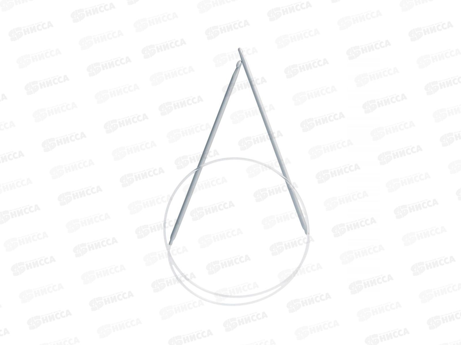 Крючки для вязания &quotGamma&quot SH2 циркулярный  алюминий d4.0мм 80см в чехле *10