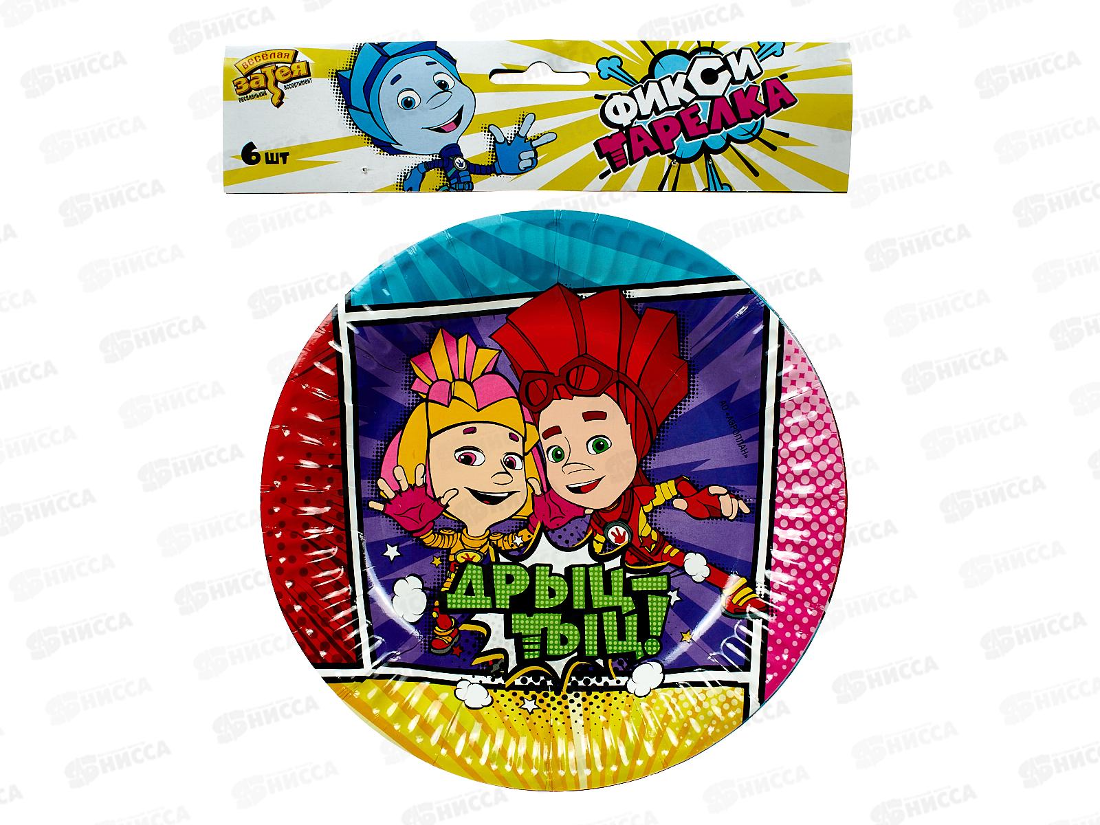 Тарелка бумажная  Фиксики Комиксы 17см 6шт/G, 1502-4945