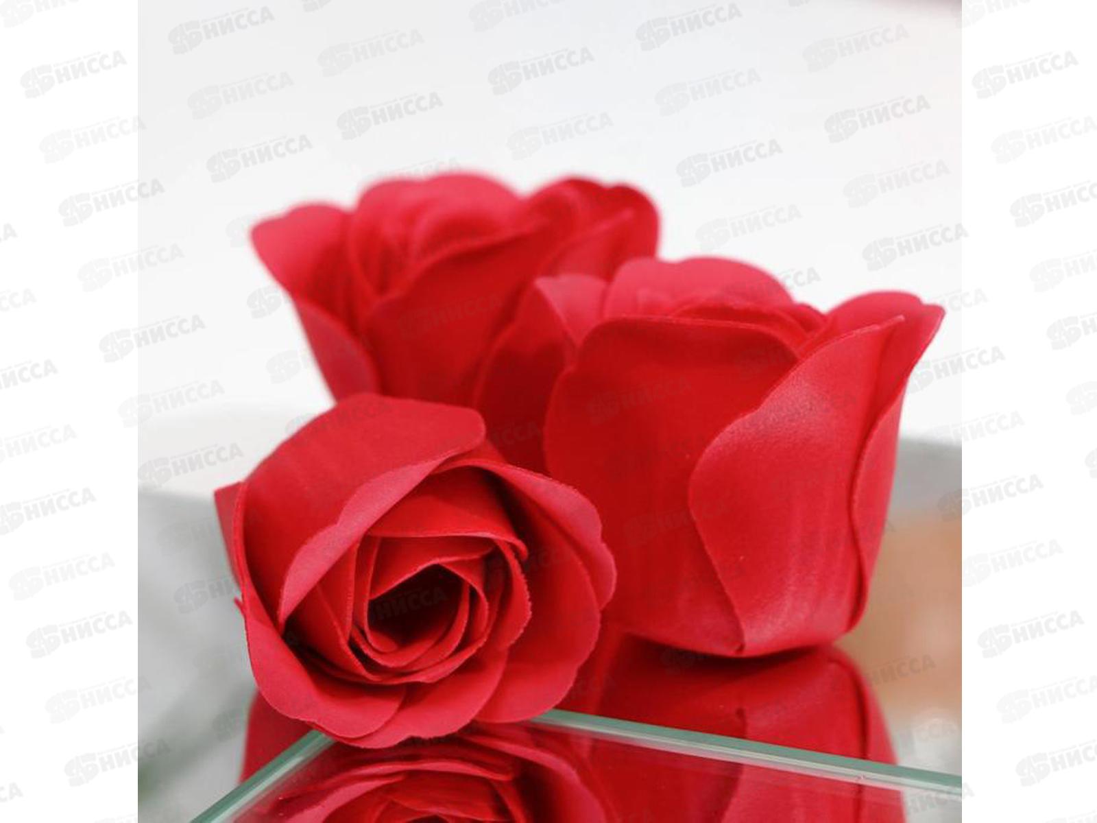 Набор подарочный &quotКрасные розы&quot 3 мыльных лепестка 6962256