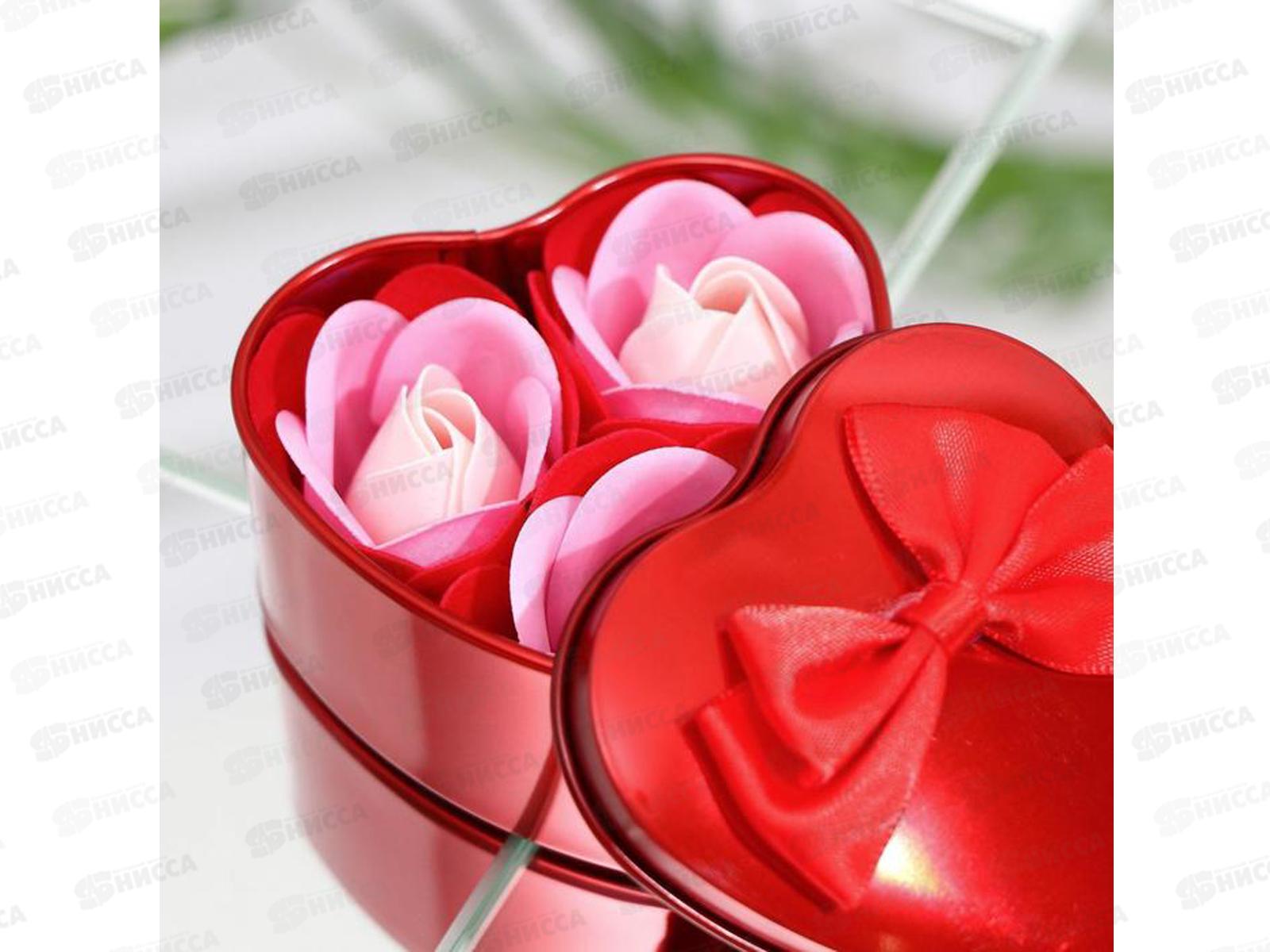 Набор подарочный &quotРозовые розы&quot 3 мыльных лепестка 6962286
