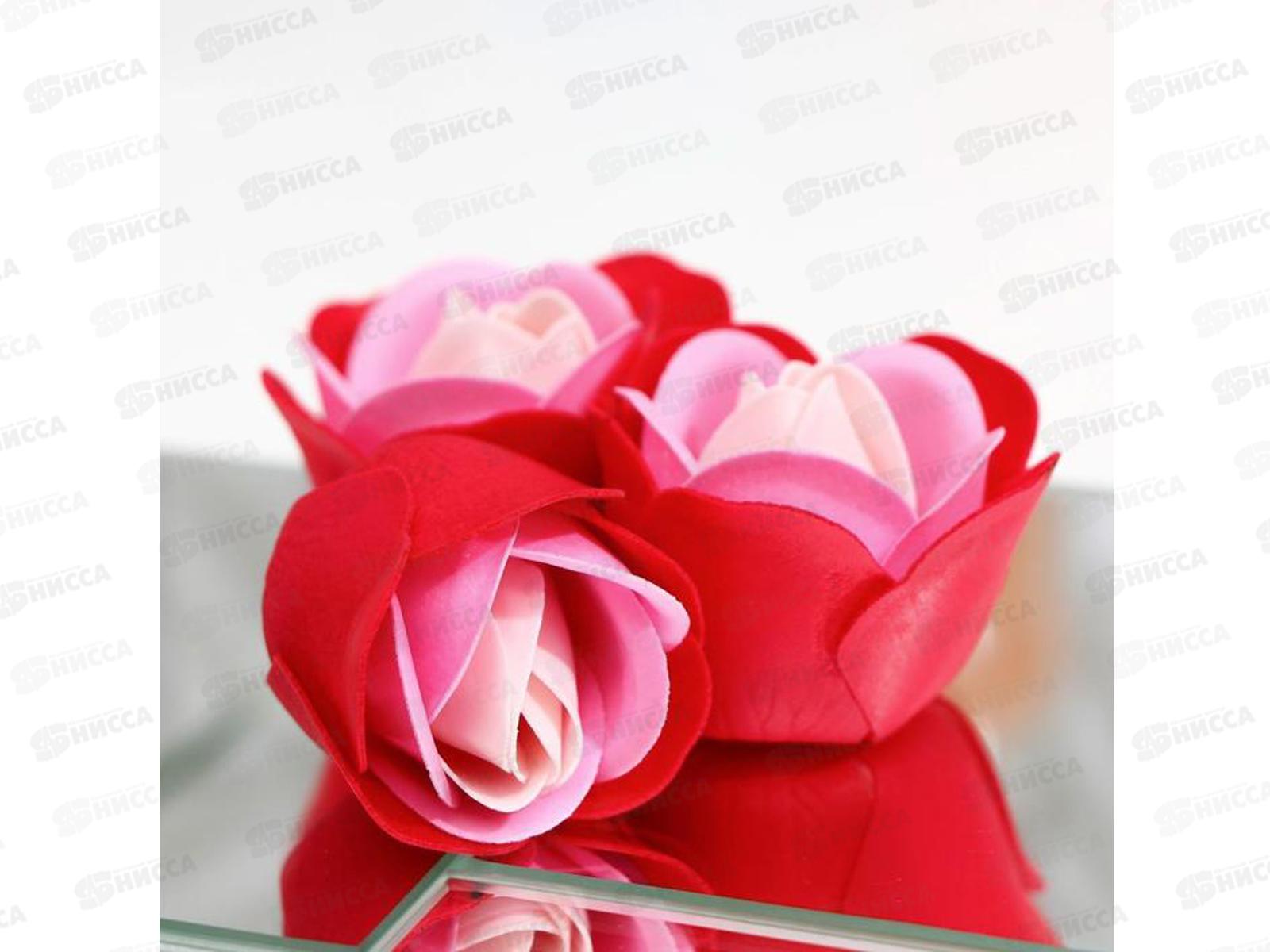 Набор подарочный &quotРозовые розы&quot 3 мыльных лепестка 6962286