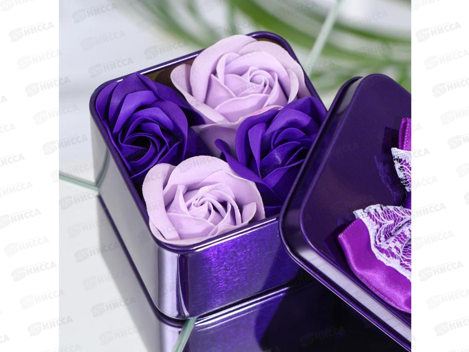 Набор подарочный &quotРозы&quot 4 мыльных лепестка 6962293