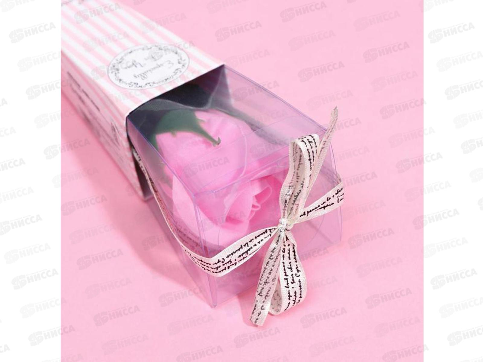 Мыльная роза розовая на стебле 6962336