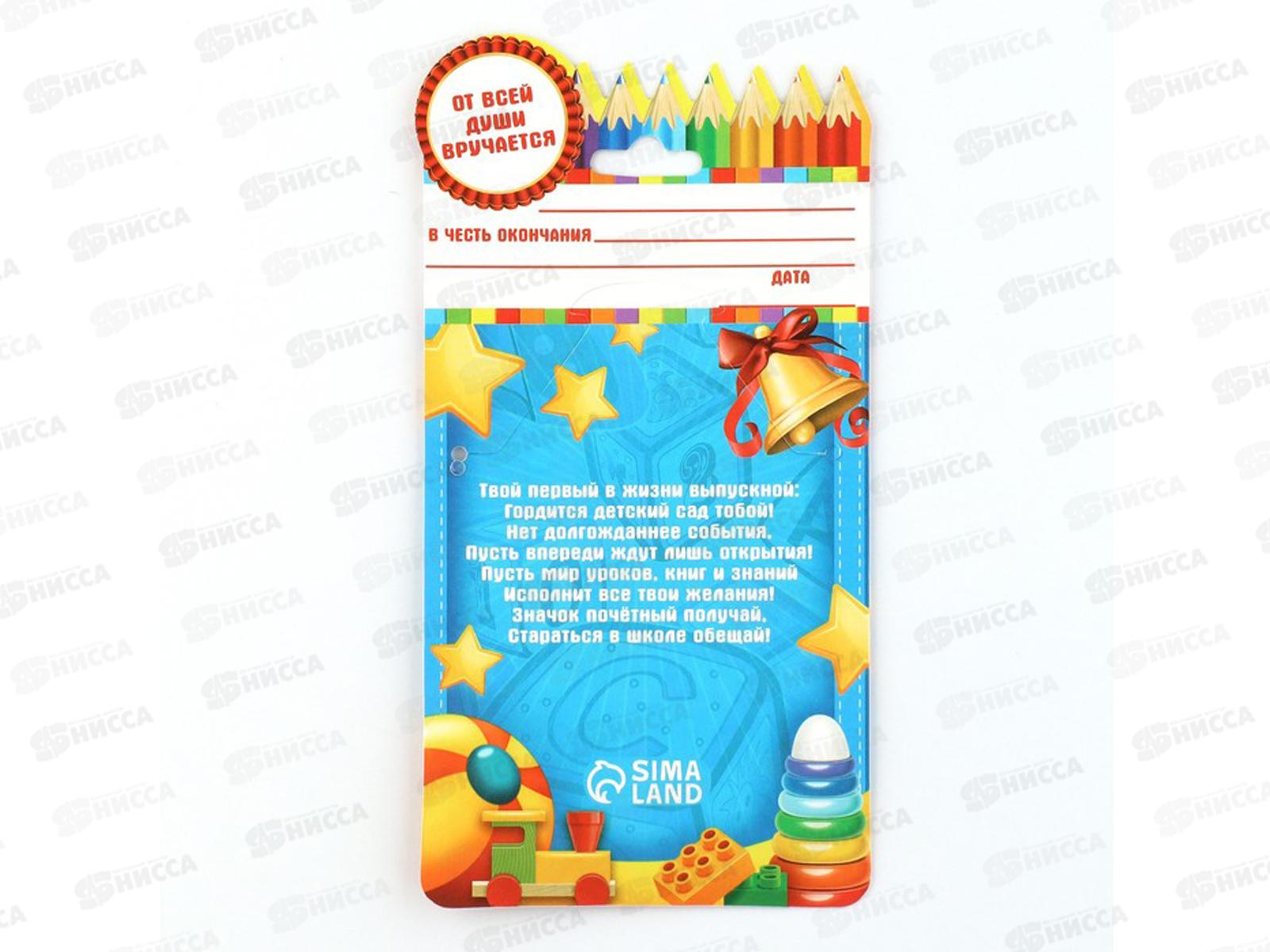 Значок &quotВыпускник детского сада&quot книга 9,2*17,5см 7088646