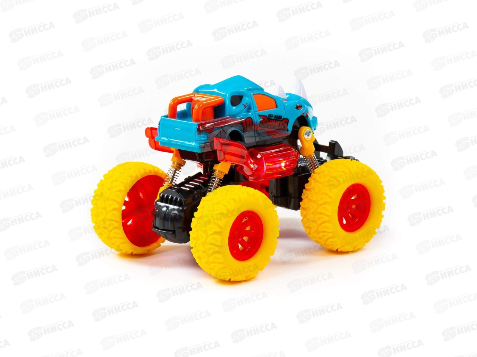 Автомобиль инерционный &quotМонстр Ралли&quot - &quotНосорог&quot (со светом и звуком), 79770 (в пакете)  *16