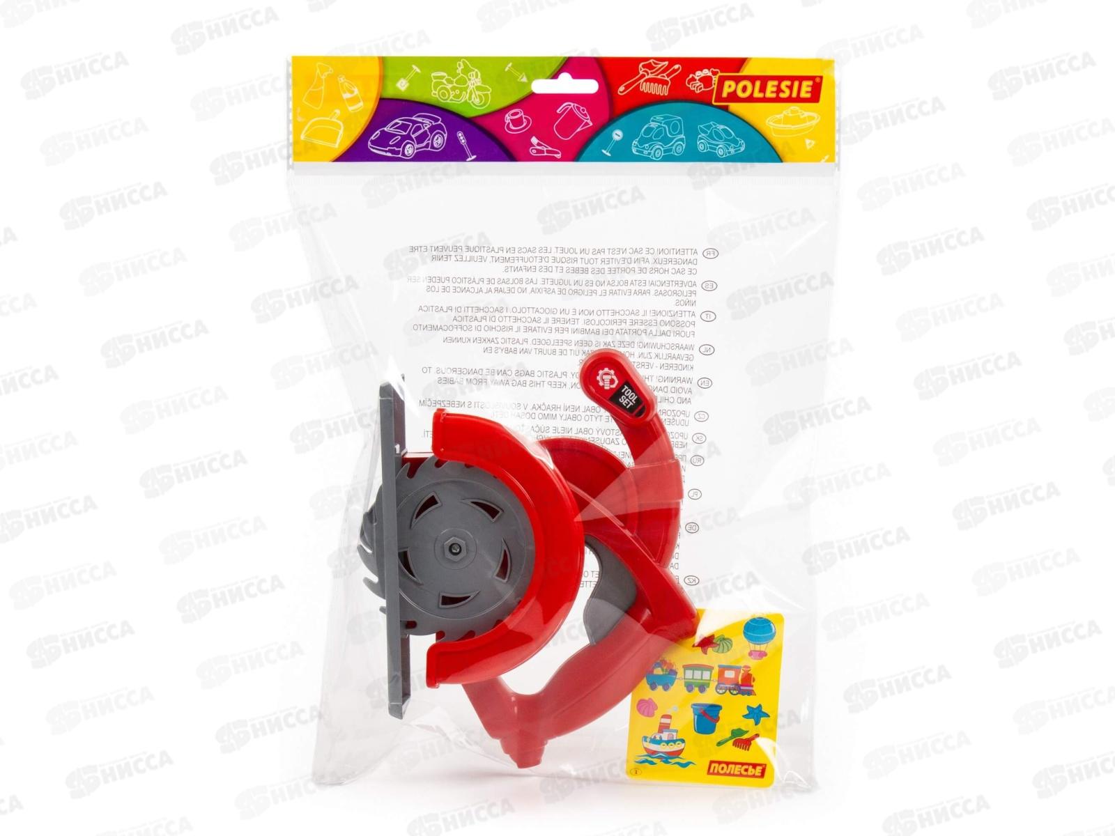 Циркулярная пила игрушечная (красная) 90430 в пакете  *12