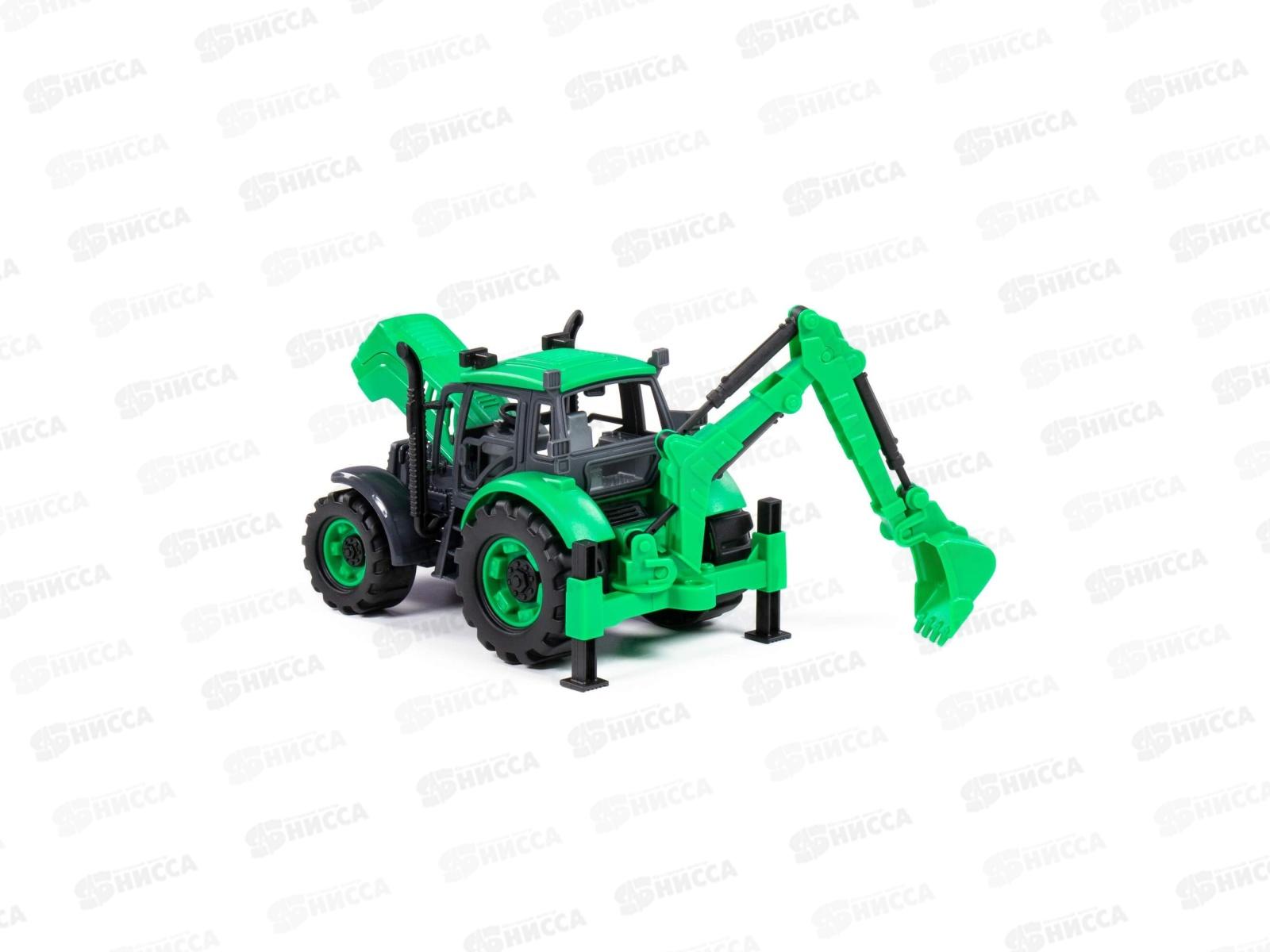 Экскаватор &quotПрогресс&quot инерционный (зелёный) в лотке, 94612  *12
