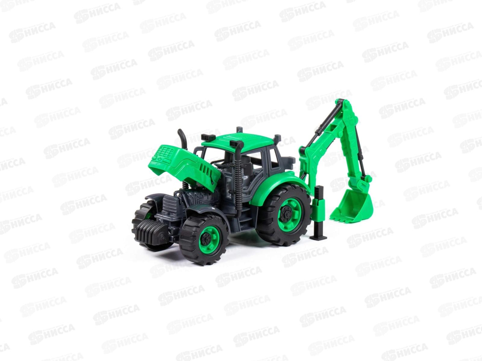Экскаватор &quotПрогресс&quot инерционный (зелёный) в лотке, 94612  *12
