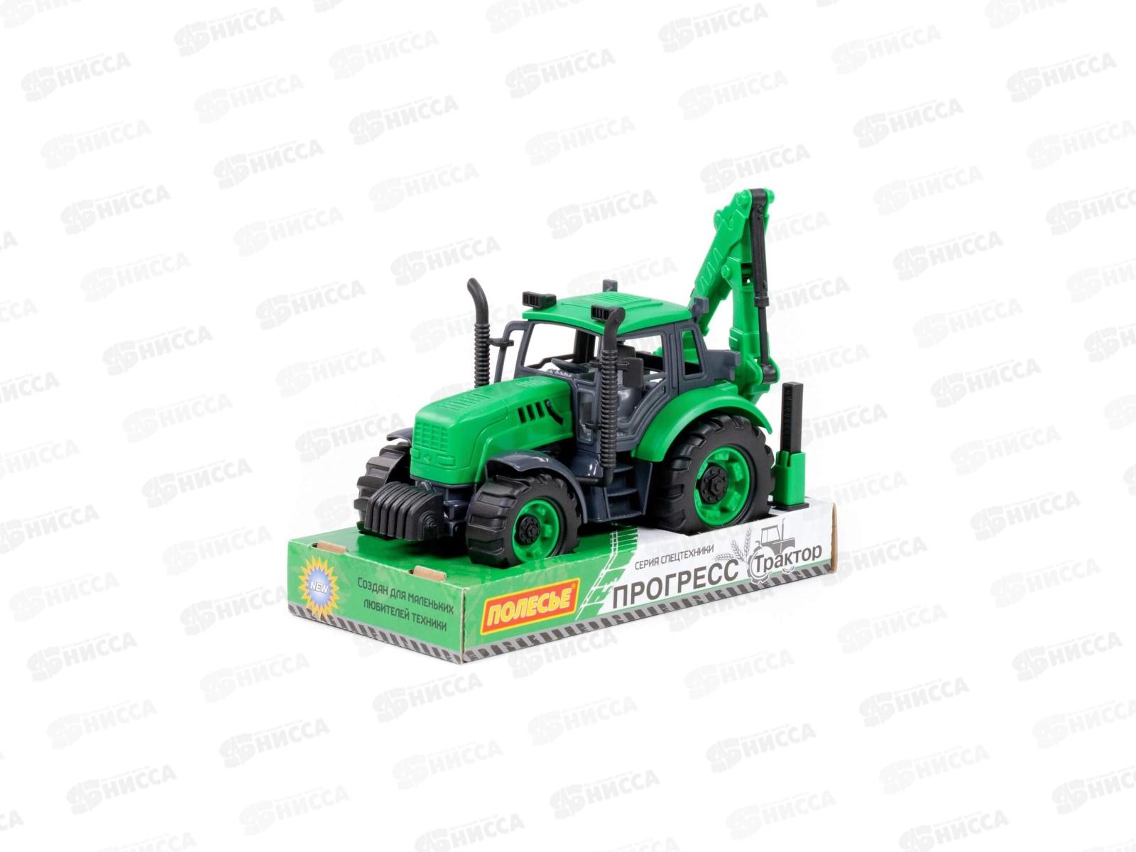 Экскаватор &quotПрогресс&quot инерционный (зелёный) в лотке, 94612  *12