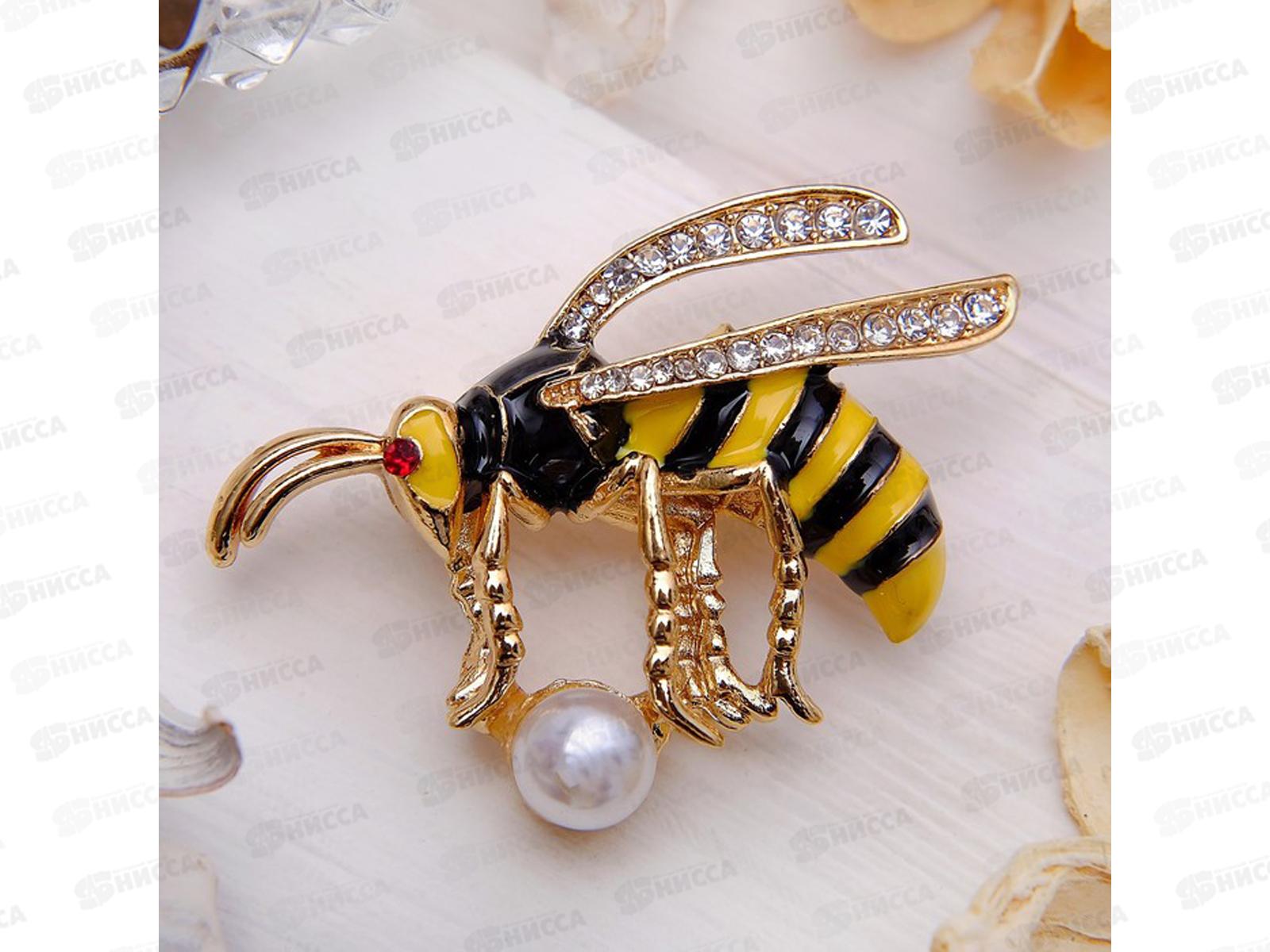 Брошь &quotПчелка&quot с бусиной 2997103