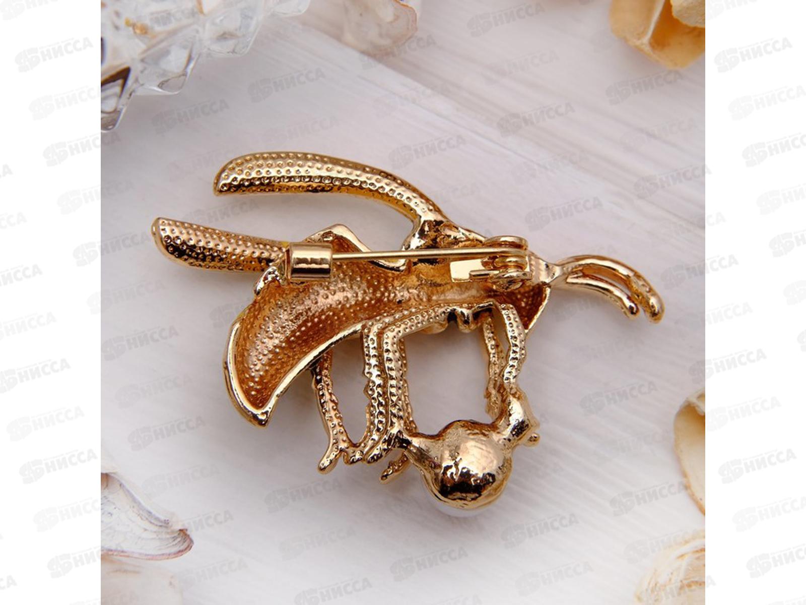 Брошь &quotПчелка&quot с бусиной 2997103