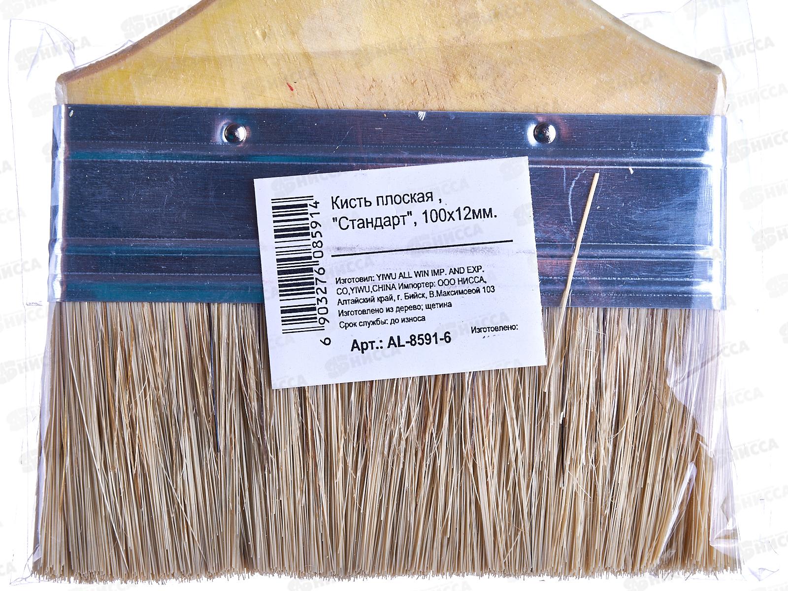 Кисть плоская &quotЭконом&quot 100х12мм, AL-8591-6  *12